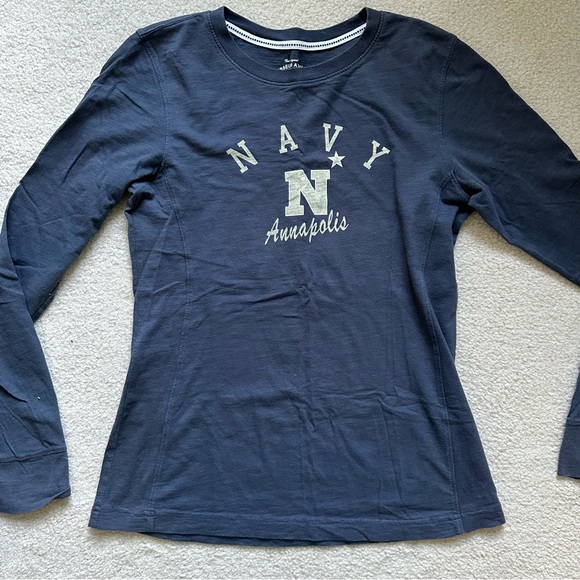 🍄 Naval Academy Long Sleeve Ladies Crew Neck Tee - Picture 4 of 5